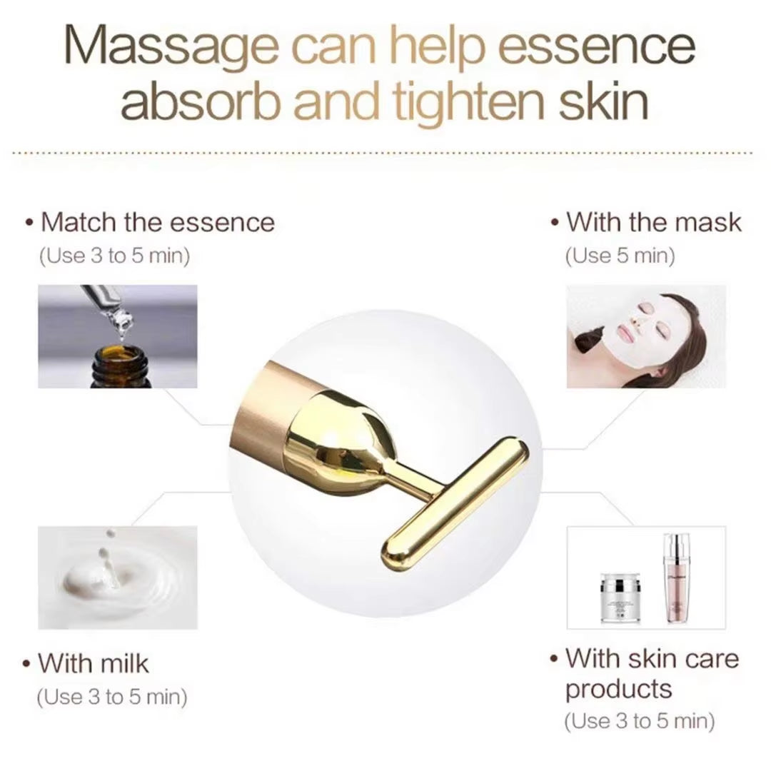 Usage of 24K Gold Face Lift Bar Roller