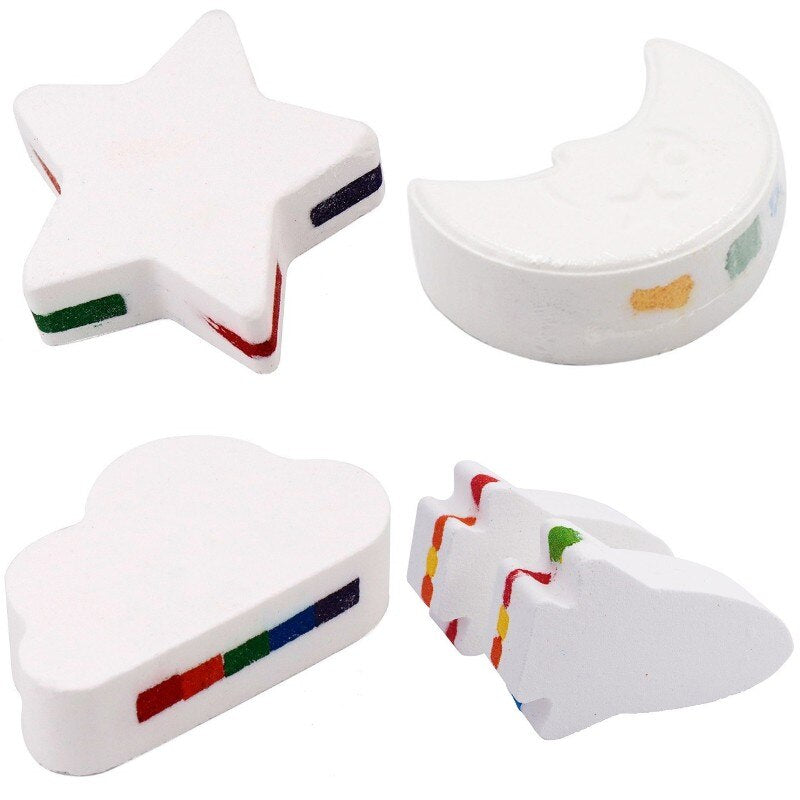 white 110G Rainbow Bath Salt Soap