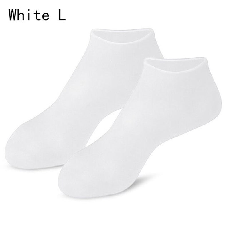white large Moisturizing Gel Socks