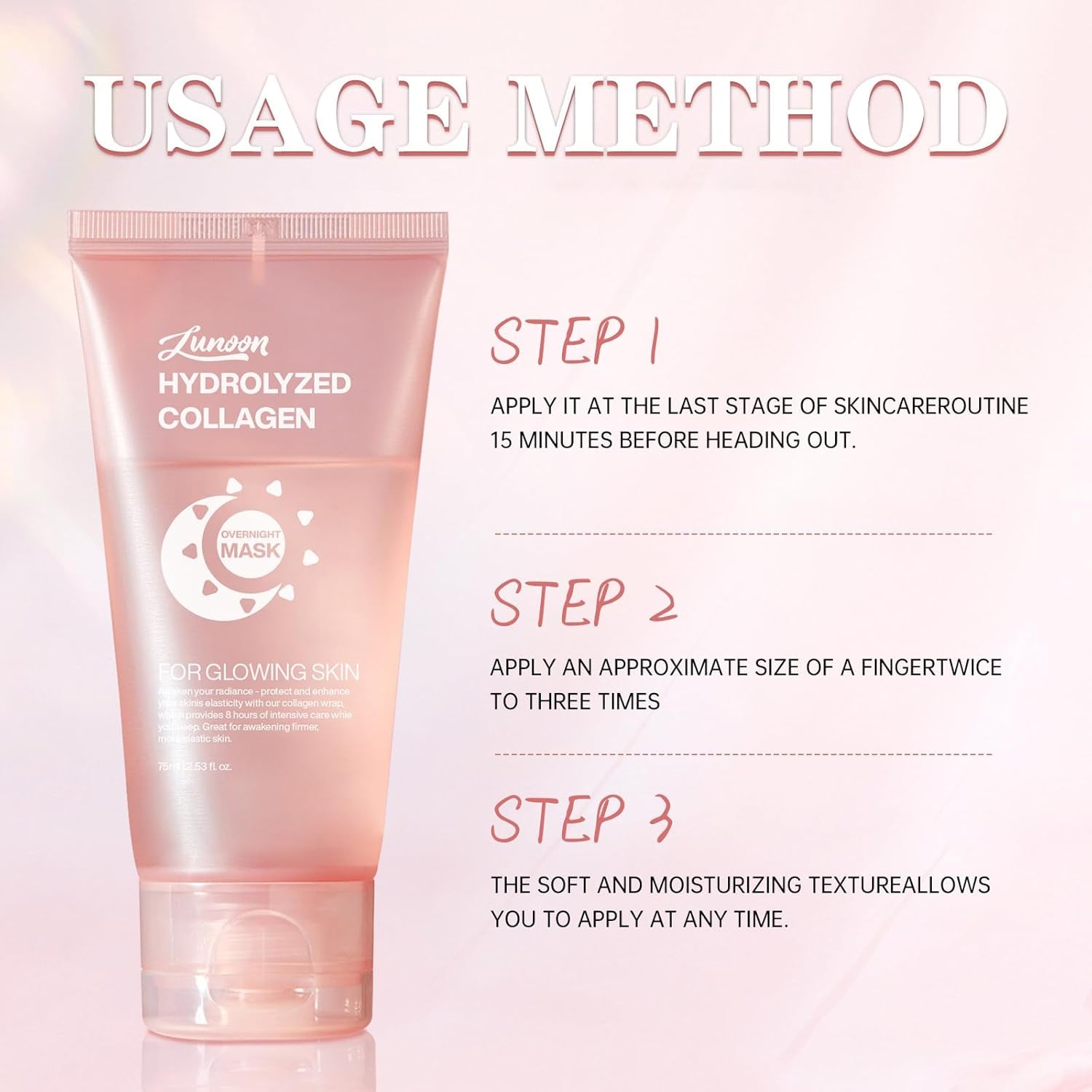 Collagen Night Wrapping Mask, Pore Minimizing Reduces Sagging Elasticity Improvement, Overnight Collagen Hydration Face Mask. (1Pcs)