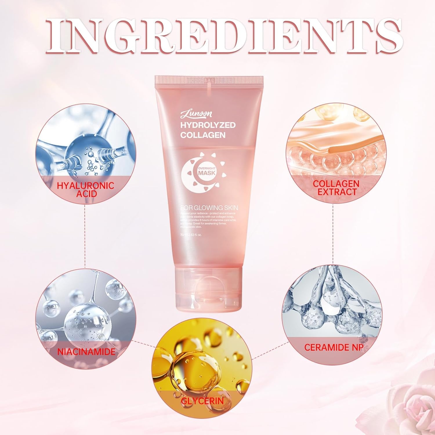 Collagen Night Wrapping Mask, Pore Minimizing Reduces Sagging Elasticity Improvement, Overnight Collagen Hydration Face Mask. (1Pcs)