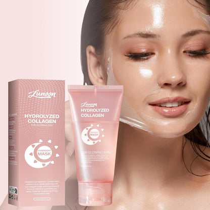 Collagen Night Wrapping Mask, Pore Minimizing Reduces Sagging Elasticity Improvement, Overnight Collagen Hydration Face Mask. (1Pcs)