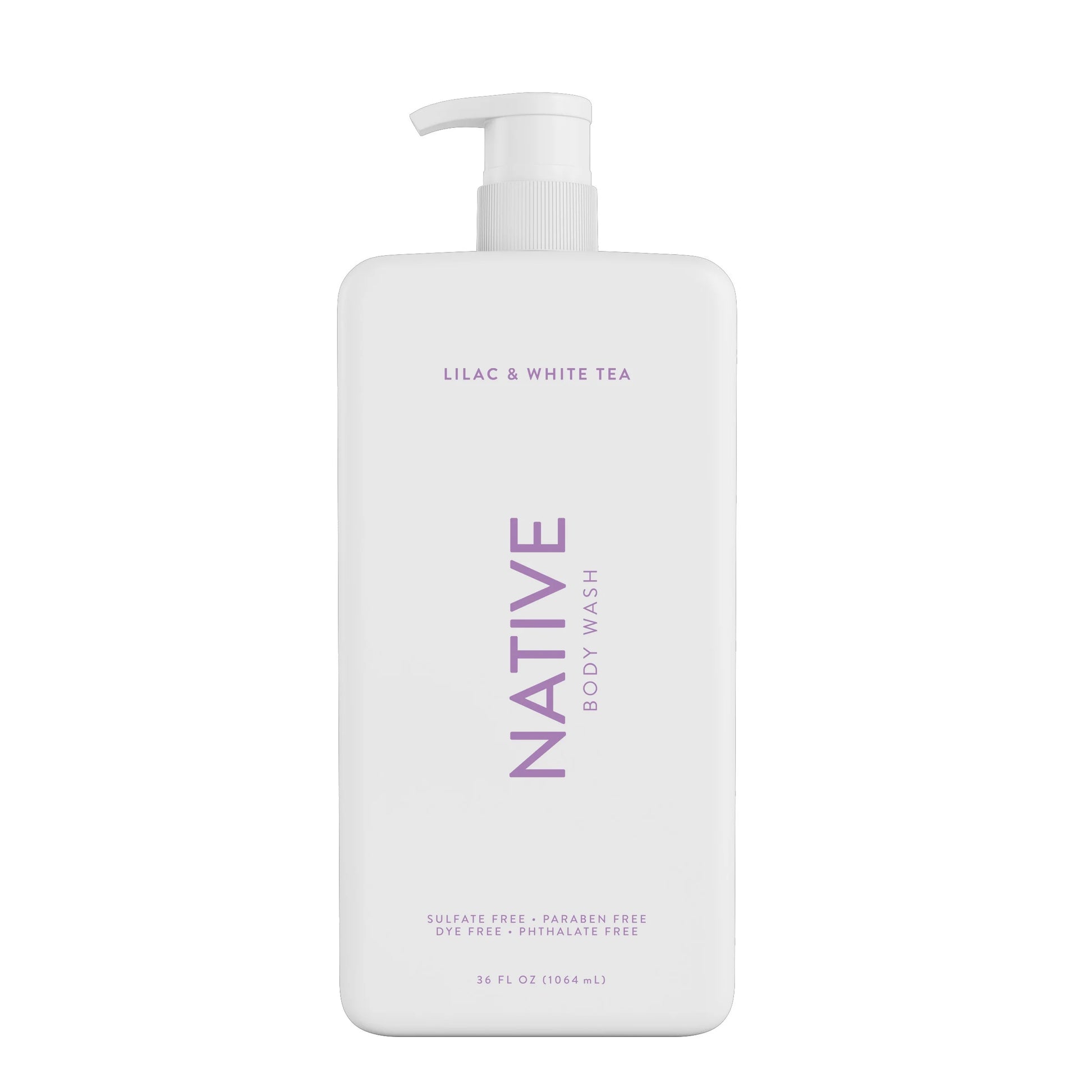 Body Wash, Sulfate Free, Lilac & White Tea, for Women and Men, 36 Oz