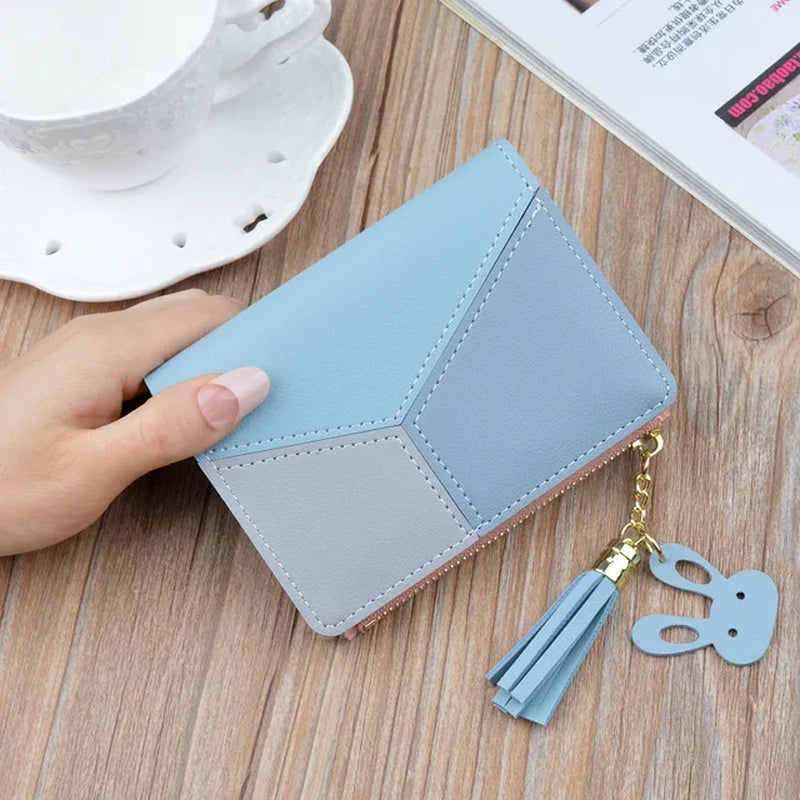 2024 New Women'S Wallet PU Leather Women'S Wallet Made of Leather Women Purses Card Holder Foldable Portable Lady Coin Purses