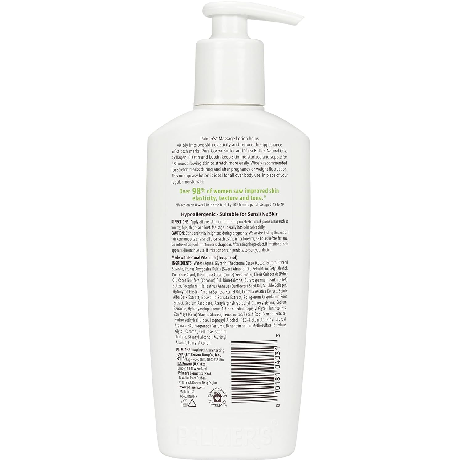 Luxurious Cocoa Butter Massage Lotion container
