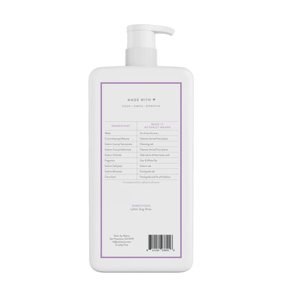 Body Wash, Sulfate Free, Lilac & White Tea, for Women and Men, 36 Oz