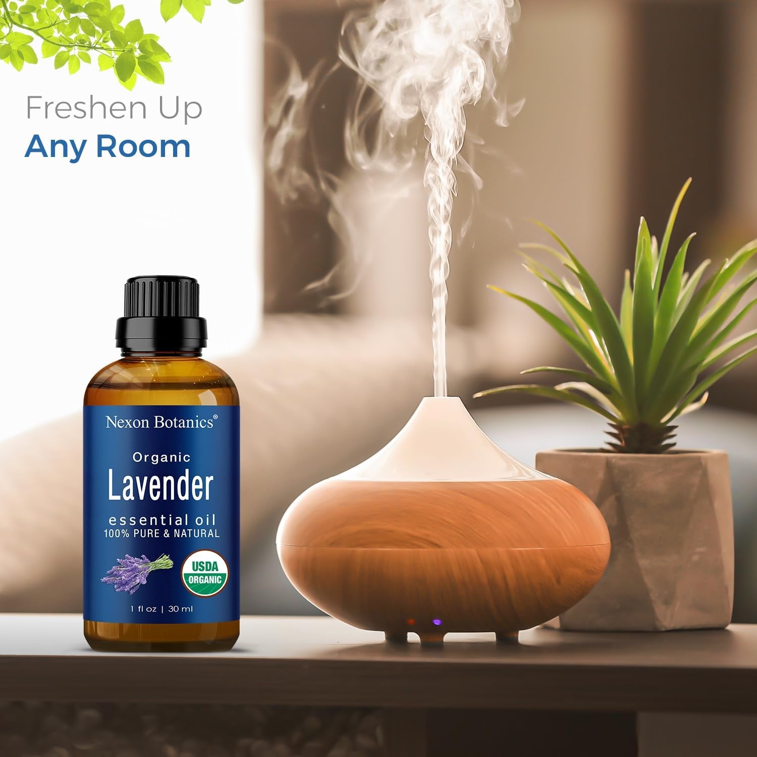 freshen up room with Luxurious Organic Lavender Essential Oil 