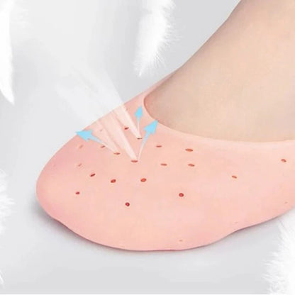 holes in Gel Heel Socks