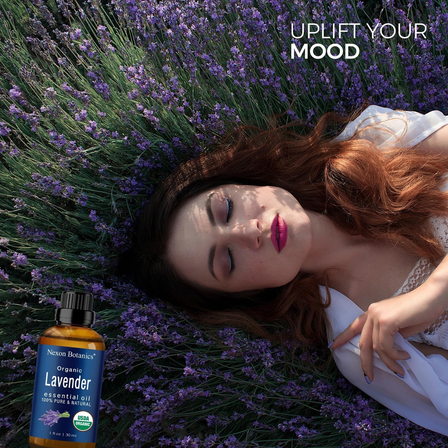 uplift mood with Organic Lavender Essential Oil 